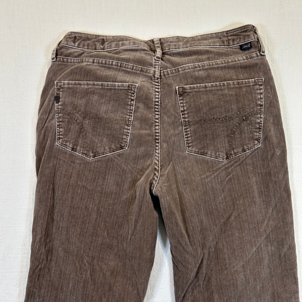 JAG Womens Brown Corduroy High Rise Boot Leg Stretch Pants Size 8 - Picture 11 of 13